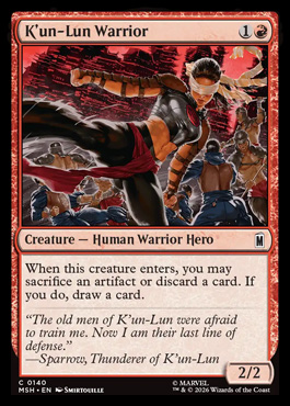 K'un-Lun Warrior - Marvel Super Heroes MTG spoiler
