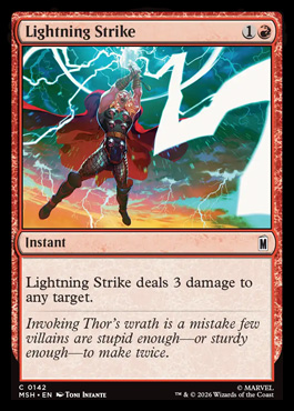 Lightning Strike - Marvel Super Heroes MTG spoiler