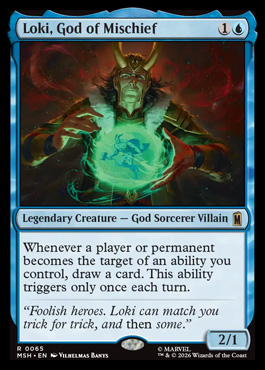 Loki, God of Mischief - Marvel Super Heroes MTG spoiler