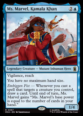 Ms. Marvel, Kamala Khan - Marvel Super Heroes MTG spoiler
