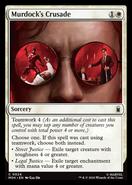 Murdock's Crusade - Marvel Super Heroes MTG spoiler