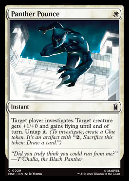 Panther Pounce - Marvel Super Heroes MTG spoiler