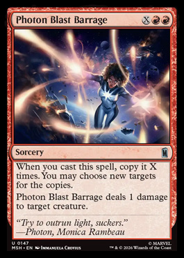 Photon Blast Barrage - Marvel Super Heroes MTG spoiler