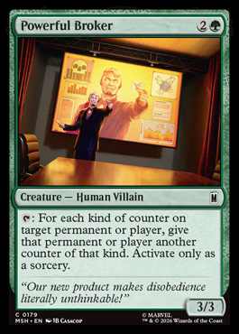 Powerful Broker - Marvel Super Heroes MTG spoiler