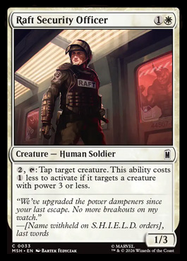 Raft Security Officer - Marvel Super Heroes MTG spoiler