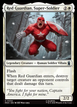 Red Guardian, Super-Soldier - Marvel Super Heroes MTG spoiler