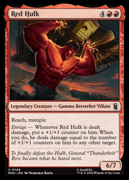 Red Hulk - Marvel Super Heroes MTG spoiler