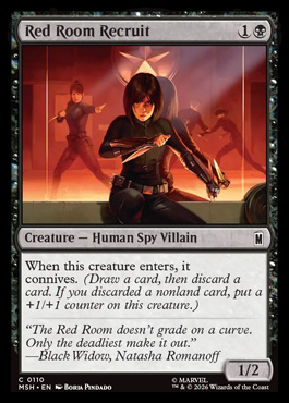 Red Room Recruit - Marvel Super Heroes MTG spoiler