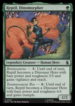 Reptil, Dinomorpher - Marvel Super Heroes MTG spoiler