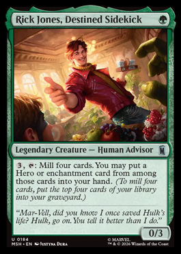 Rick Jones, Destined Sidekick - Marvel Super Heroes MTG spoiler