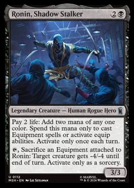 Ronin, Shadow Stalker - Marvel Super Heroes MTG spoiler