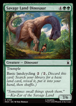 Savage Land Dinosaur - Marvel Super Heroes MTG spoiler