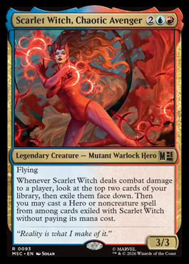 Scarlet Witch, Chaotic Avenger - Marvel Super Heroes MTG spoiler