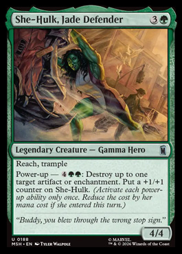 She-Hulk, Jade Defender - Marvel Super Heroes MTG spoiler