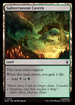 Subterranean Cavern - Marvel Super Heroes MTG spoiler