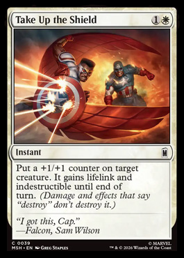 Take Up the Shield - Marvel Super Heroes MTG spoiler