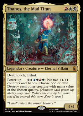 Thanos, the Mad Titan - Marvel Super Heroes MTG spoiler