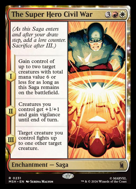 The Super Hero Civil War - Marvel Super Heroes MTG spoiler