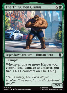 The Thing, Ben Grimm - Marvel Super Heroes MTG spoiler
