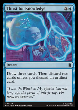 Thirst for Knowledge - Marvel Super Heroes MTG spoiler