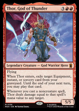 Thor, God of Thunder - Marvel Super Heroes MTG spoiler