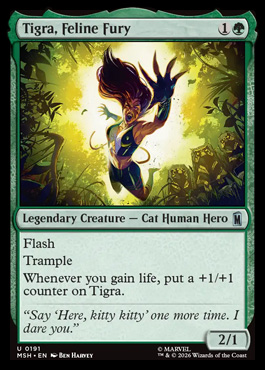 Tigra, Feline Fury - Marvel Super Heroes MTG spoiler