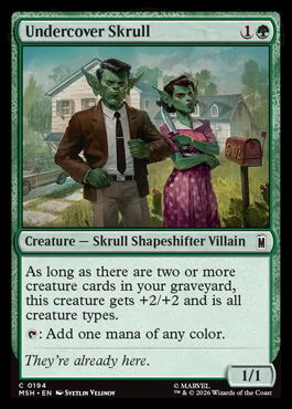 Undercover Skrull - Marvel Super Heroes MTG spoiler