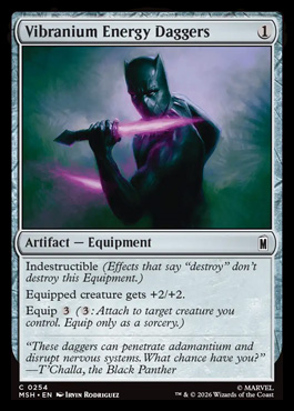 Vibranium Energy Daggers - Marvel Super Heroes MTG spoiler