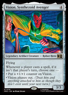 Vision, Synthezoid Avenger - Marvel Super Heroes MTG spoiler