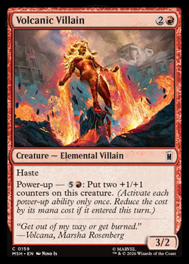 Volcanic Villain - Marvel Super Heroes MTG spoiler