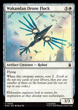 Wakandan Drone Flock - Marvel Super Heroes MTG spoiler