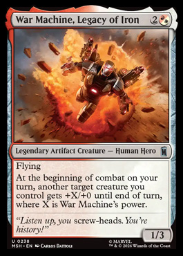 War Machine, Legacy of Iron - Marvel Super Heroes MTG spoiler