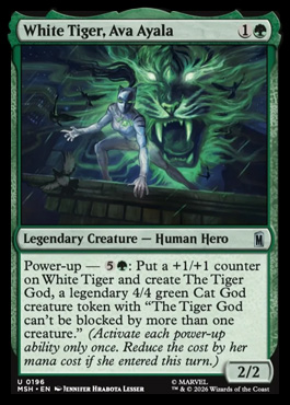 White Tiger, Ava Ayala - Marvel Super Heroes MTG spoiler