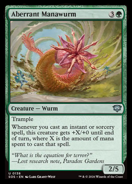 Aberrant Manawurm - Secrets of Strixhaven MTG spoiler