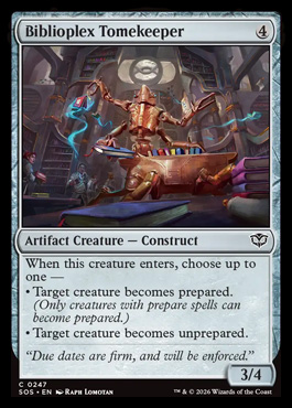 Biblioplex Tomekeeper - Secrets of Strixhaven MTG spoiler
