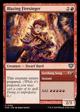 blazingfiresinger - Secrets of Strixhaven MTG spoiler
