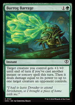 Burrog Barrage - Secrets of Strixhaven MTG spoiler