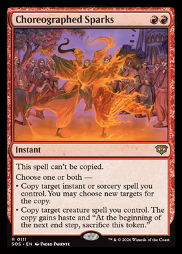 Choreographed Sparks - Secrets of Strixhaven MTG spoiler