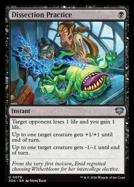 Dissection Practice - Secrets of Strixhaven MTG spoiler