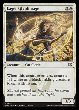 Eager Glyphmage - Secrets of Strixhaven MTG spoiler