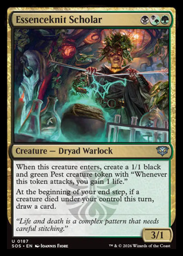 Essenceknit Scholar - Secrets of Strixhaven MTG spoiler