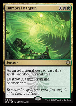 Immoral Bargain - Secrets of Strixhaven MTG spoiler
