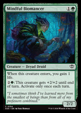 Mindful Biomancer - Secrets of Strixhaven MTG spoiler