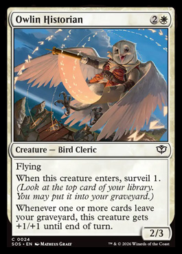 Owlin Historian - Secrets of Strixhaven MTG spoiler