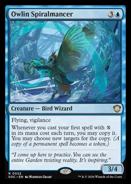Owlin Spiralmancer - Secrets of Strixhaven MTG spoiler