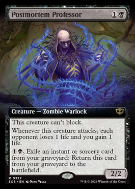 Postmortem Professor - Secrets of Strixhaven MTG spoiler