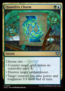 Quandrix Charm - Secrets of Strixhaven MTG spoiler