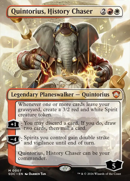 Quintorius, History Chaser - Secrets of Strixhaven MTG spoiler