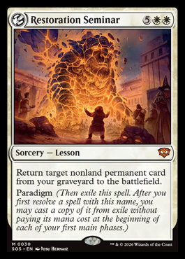 Restoration Seminar - Secrets of Strixhaven MTG spoiler