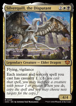 Silverquill, the Disputant - Secrets of Strixhaven MTG spoiler